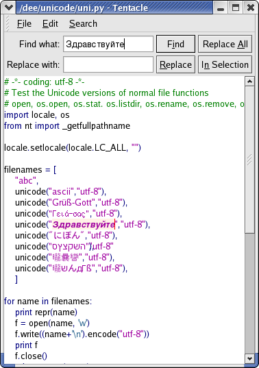 Tentacle for GTK+